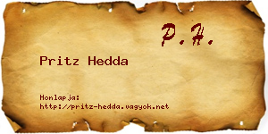 Pritz Hedda névjegykártya